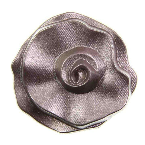 Blumen-Knopf mit Öse KG-157, silberfarbener Kunststoff, Blumenform, 12-25 mm, zum Annähen für Jacken und Trachten