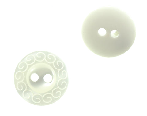 Knöpfe 2-Loch mit Rand Muster creme bl-73