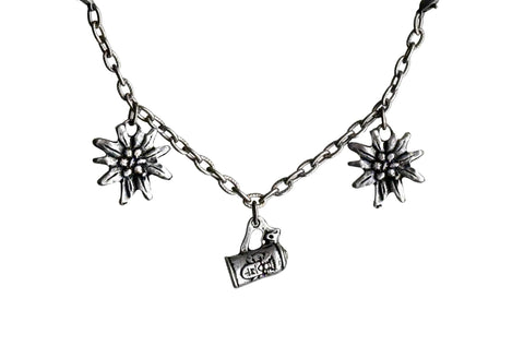 Charivari TA-242S mit Edelweiß und Bierkrug – Trachtenschmuck für Mieder & Oktoberfest