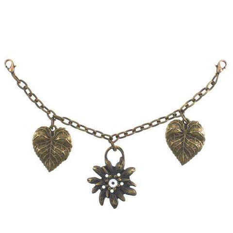 Charivari Edelweiß u. Blatt altgold TA-257ag