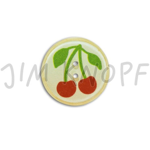 Knopf aus Cocos Kirsche hellblau