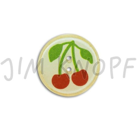 Knopf aus Cocos Kirsche hellblau