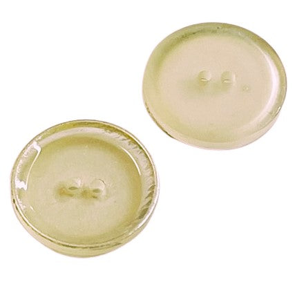 creme Transparenter Knopf mit Silber Rand KD-21