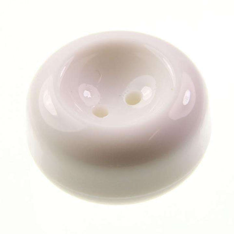 Dicker 2-Loch Knopf KW-83, weißer Kunststoffknopf, 18 mm/23 mm/28 mm, auslaufendes Design