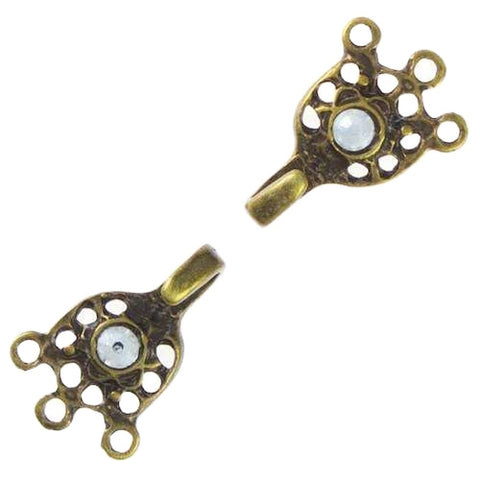 Miederhaken TS-11 crystal altgold