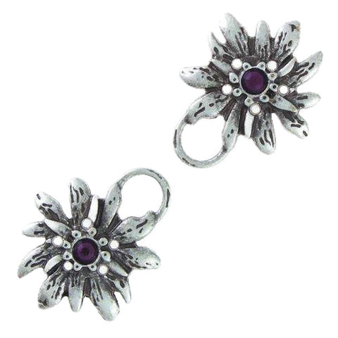 Miederöse Edelweiß TS-100 amethist silber