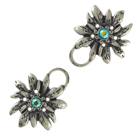 Miederöse Edelweiß TS-100 türkis silber