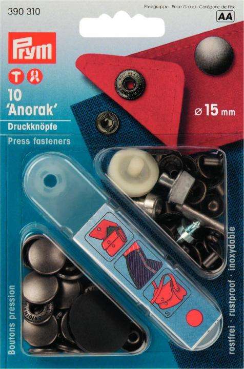 Druckknöpfe Anorak Design alteisen 15mm