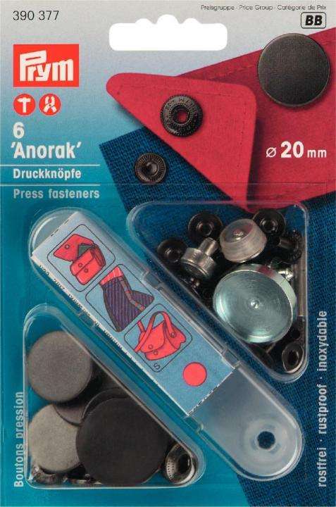 Druckknöpfe Anorak Design matt brüniert 20mm