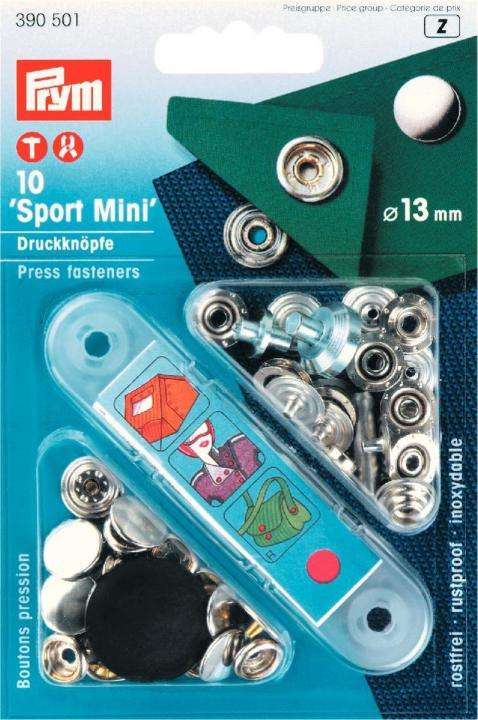 Druckknöpfe Sport mini Silber 13mm