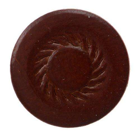 Knopf echt Leder mit Muster LE-23br