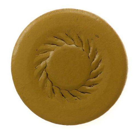 Knopf echt Leder mit Musterung LE-23bg