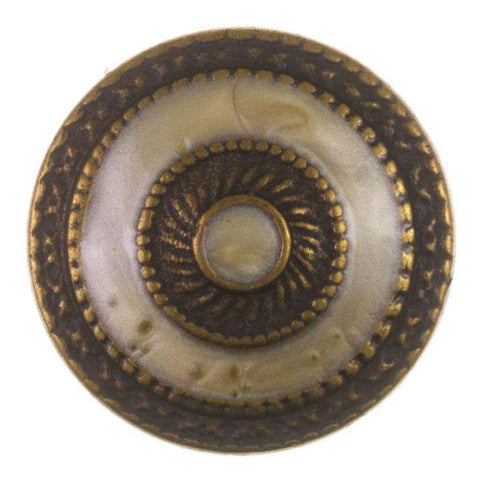 Ösen Knopf mit Emaillack MK-148ag creme