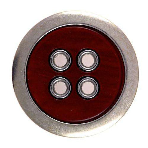 Eleganter 4-Loch Knopf KM-10weinrot