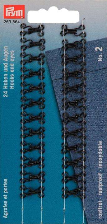 Federhaken und Augen MS-3 schwarz