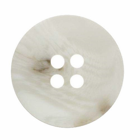 matt weiße Knopf Hornimitat Melierter KW-13