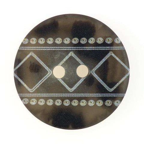 Grau melierter 2-Loch Knopf KG-103