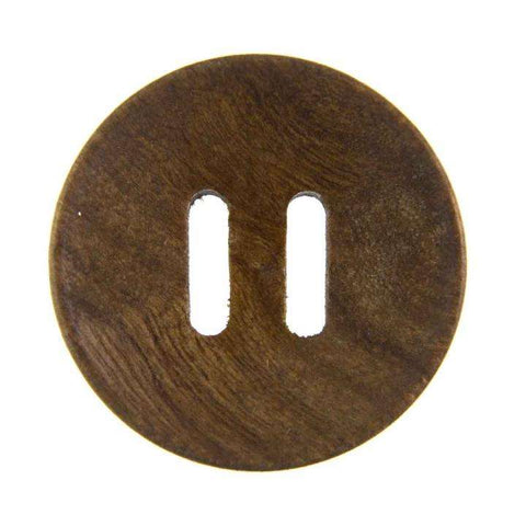 Holzknöpfe mit Schlitz Bändchen Knopf dunkel Braun HK-9