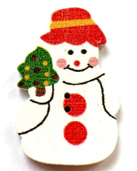 Holz Knopf Schneemann HK-111