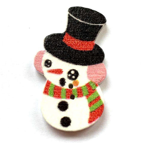 Holz Knopf Schneemann HK-133