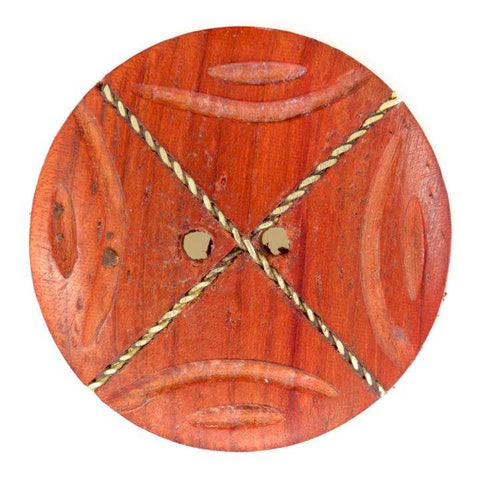 Holz Knopf mit Muster HK-212