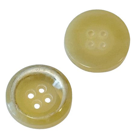 Hornimitat Knöpfe Beige 4 - Loch mit hellem Rand HI-122