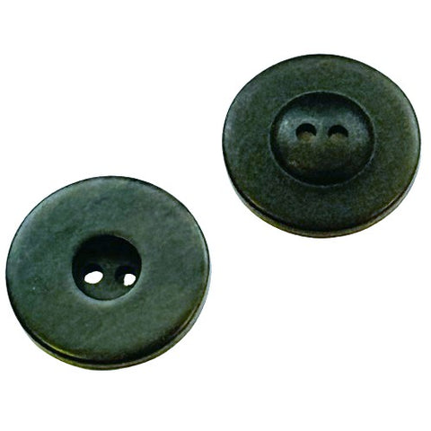 Hornimitat Knöpfe Klassisch 2-Loch Grau Hi-121