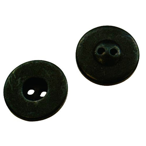 Hornimitat Knöpfe Klassisch 2-Loch Schwarz Hi-121