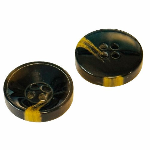 Hornimitat Knöpfe Klassisch 4-Loch Dunkel Braun Hi-119