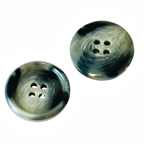 Hornimitat Knöpfe Klassisch 4-Loch Grau Hi-120