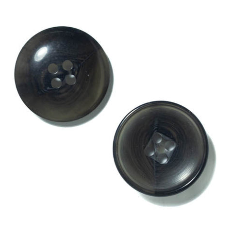 Kunststoff-Knöpfe in dunkel grau Horn-Optik