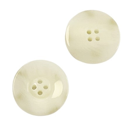 Hornimitat Knopf weiß marmoriert hi-108