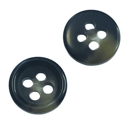 Hornimitat Mantel Knopf Dunkel-Braun hi-110