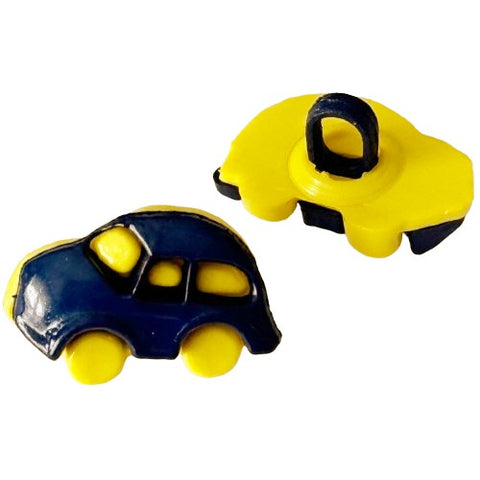 Kinder Knopf Auto KK-52-blau-gelb