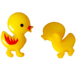 Kinder Knopf Ente KK-3 dunkel gelb