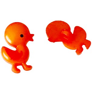 Kinder Knopf Ente KK-3 orange