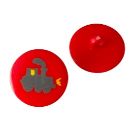 Kinder Knopf Lokomotive KK-7 rot