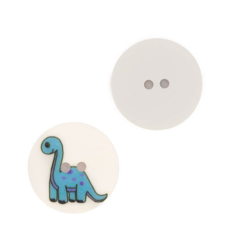 Kinderknöpfe! Kinder Knopf mit blauem Dino KK-15
