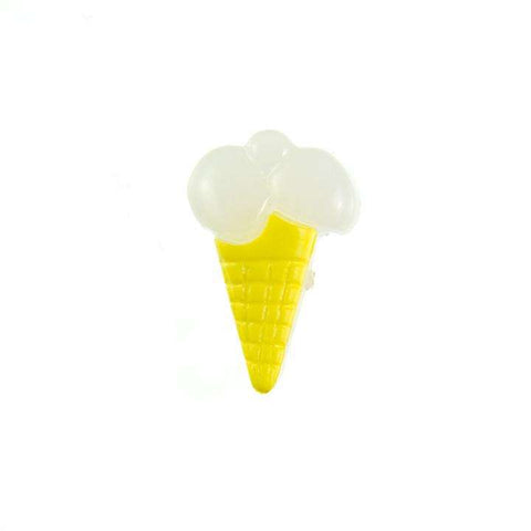 Kinder Knopf Eis Tüten KK-153 gelb 1