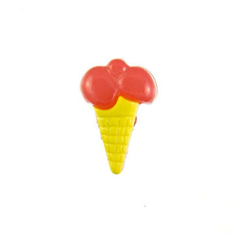 Kinder Knopf Eis Tüten KK-153 gelb 2