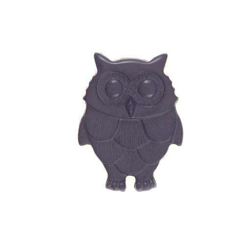 Kinder Knopf Eule KK-33 braun