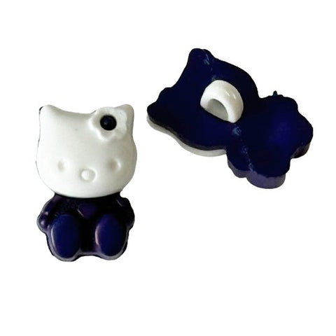 Kinder Knopf Hello Kitty KK-103 Marine Blau