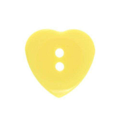 Kinder Knopf Herz KK-107gelb