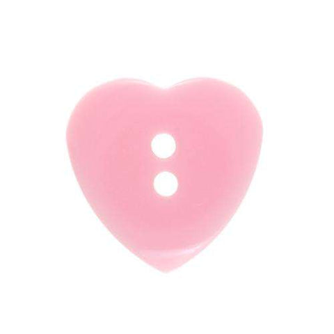 Kinder Knopf Herz KK-107rosa