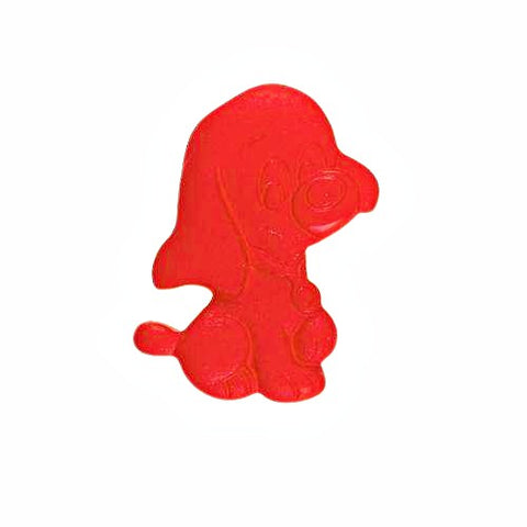 Kinder Knopf Hund KK-rot