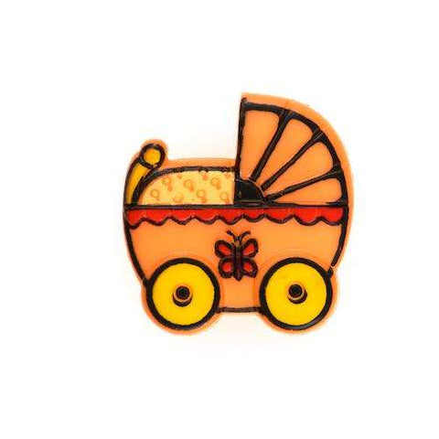 Kinder Knopf Kinderwagen KK-5 orange