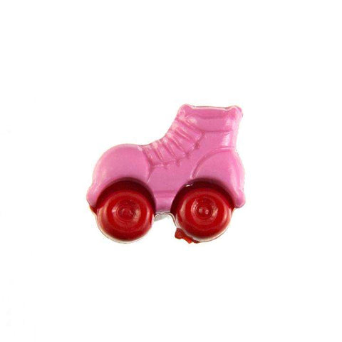 Kinder Knopf Rollschuhe KK-150-rosa 2
