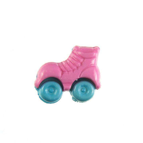 Kinder Knopf Rollschuhe KK-150-rosa 3