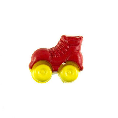 Kinder Knopf Rollschuhe KK-150-rot 2