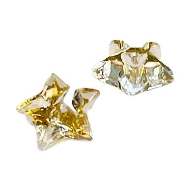 Kinderknopf Stern transparent Gold KK-65